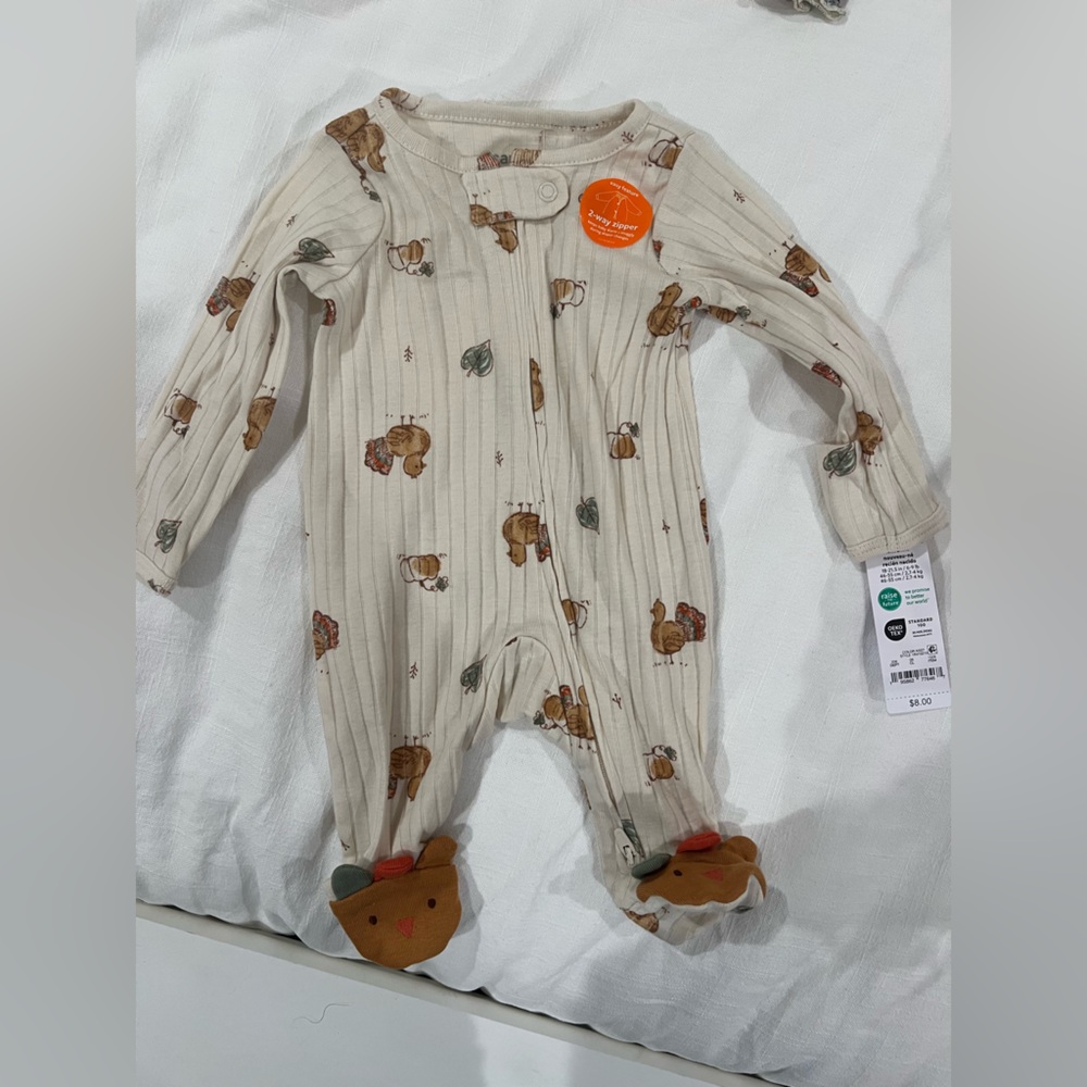 Carter’s Cream Baby Onesie - Thanksgiving